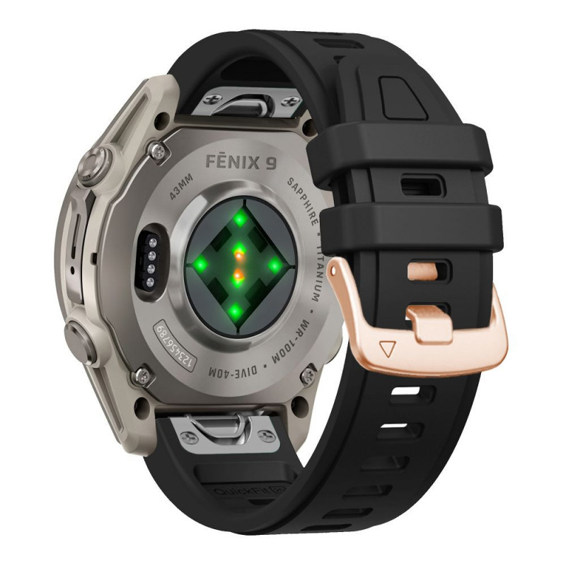 Tech-Protect Silikónový remienok na hodinky pre Garmin Fenix 5s / 5s Plus / 6s / 6s Pro / 7s / 8 / 9 / 9 Pro 43 mm, čierny