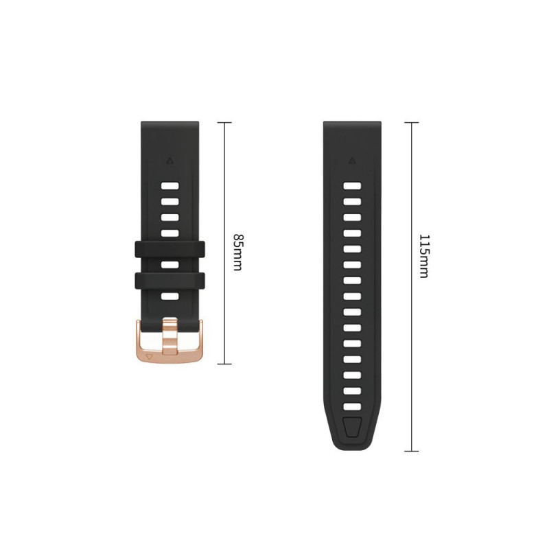 Tech-Protect Silikónový remienok na hodinky pre Garmin Fenix 5s / 5s Plus / 6s / 6s Pro / 7s / 8 / 9 / 9 Pro 43 mm, čierny