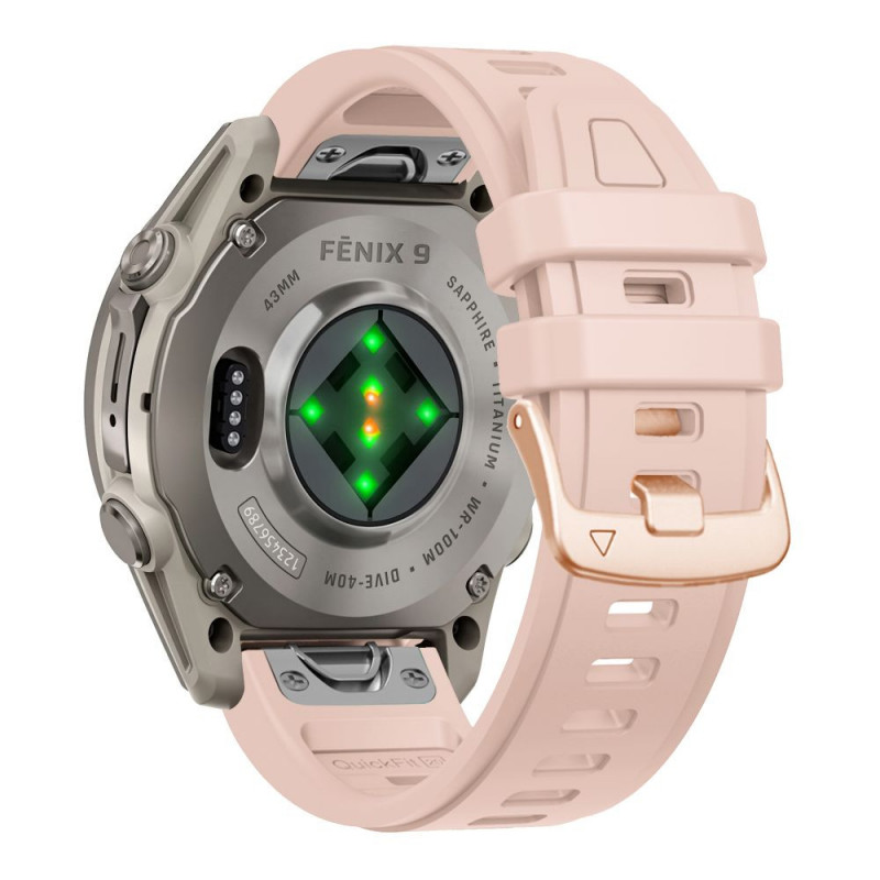 Tech-Protect Silikónový remienok na hodinky pre Garmin Fenix 5s / 5s Plus / 6s / 6s Pro / 7s / 8 / 9 / 9 Pro 43 mm, Powder Pink