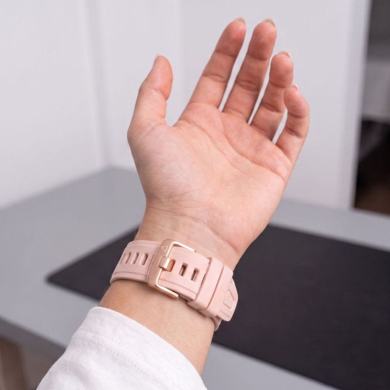 Tech-Protect Silikónový remienok na hodinky pre Garmin Fenix 5s / 5s Plus / 6s / 6s Pro / 7s / 8 / 9 / 9 Pro 43 mm, Powder Pink