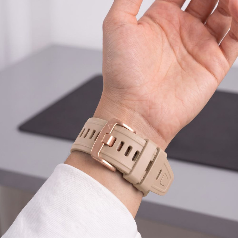 Tech-Protect Silikónový remienok na hodinky pre Garmin Fenix 5s / 5s Plus / 6s / 6s Pro / 7s / 8 / 9 / 9 Pro 43 mm, Walnut