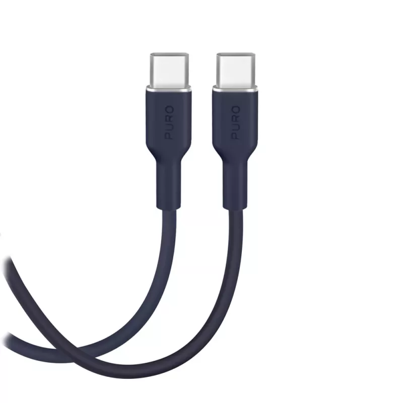 Kábel Puro Icon 60W USB-C na USB-C 1,5 m, námornícka modrá