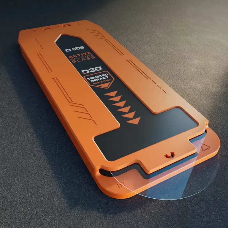 SBS D3O tvrdené sklo s aplikátorom pre iPhone 17 Pro (1 ks)