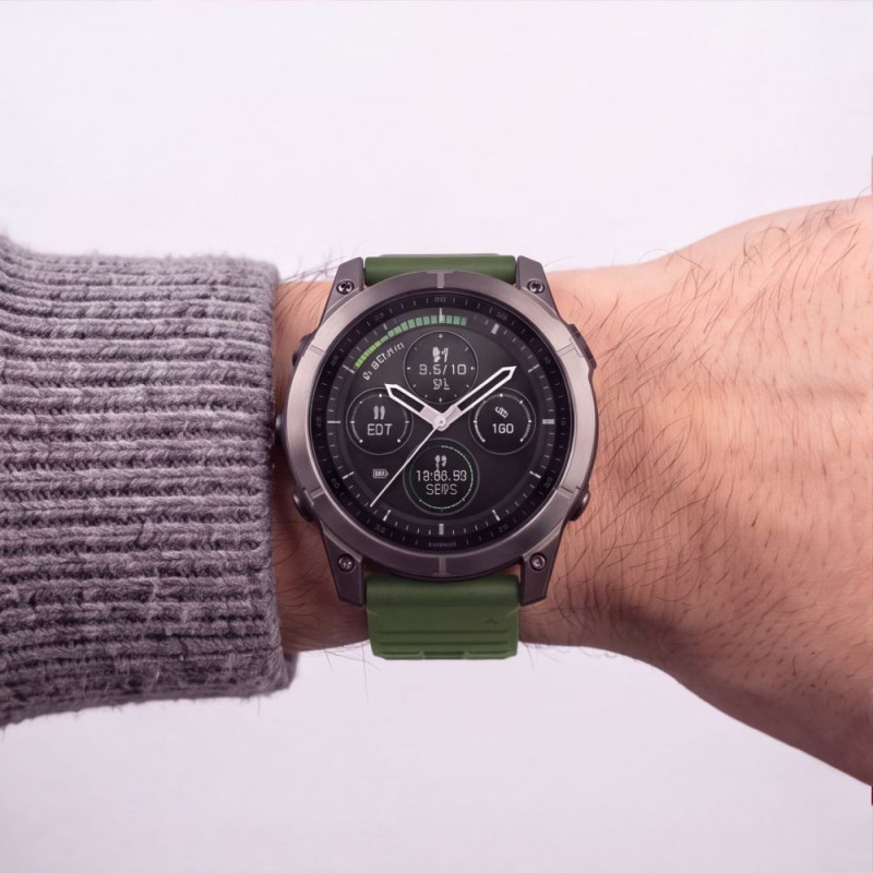 Tech-Protect Silikónový remienok na hodinky pre Garmin Fenix 5 / 6 / 6 Pro / 7 / 8 / 8 Pro / E / 9 / 9 Pro 47 mm, Military Green