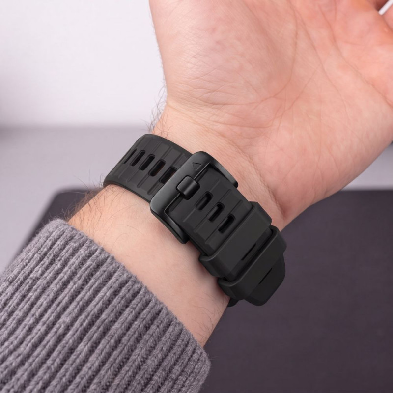 Tech-Protect Silikónový remienok na hodinky pre Garmin Fenix 5 / 6 / 6 Pro / 7 / 8 / 8 Pro / E / 9 / 9 Pro 47 mm, Obsidian Black