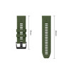 Tech-Protect Silikónový remienok na hodinky pre Garmin Fenix 5 / 6 / 6 Pro / 7 / 8 / 8 Pro / E / 9 / 9 Pro 51 mm, Military Green