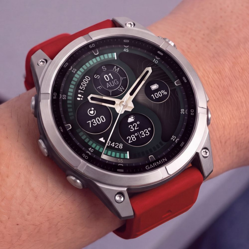 Tech-Protect Silikónový remienok na hodinky pre Garmin Fenix 5 / 6 / 6 Pro / 7 / 8 / 8 Pro / E / 9 / 9 Pro 51 mm, Crimson Red