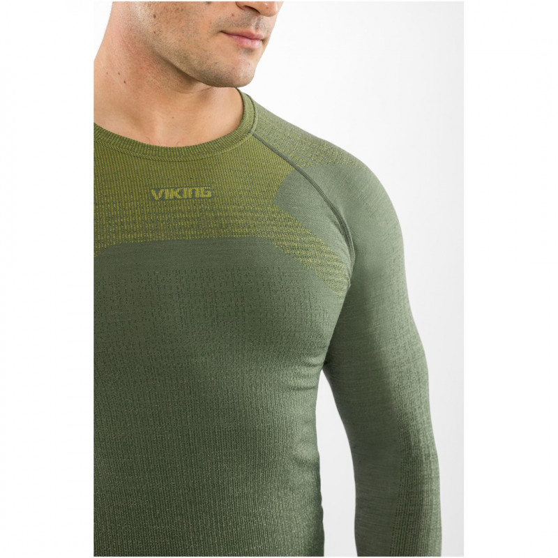 Viking Altis Man Set pánska merino spodná vrstva, tmavozelená, M