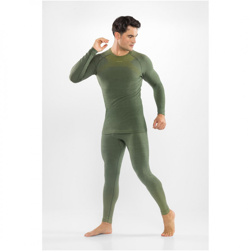 Viking Altis Man Set pánska merino spodná vrstva, tmavozelená, XL