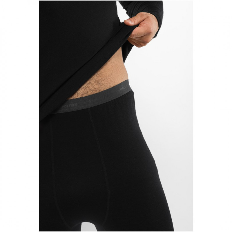 Viking Meriboo Man Set pánska merino spodná vrstva, čierna, M