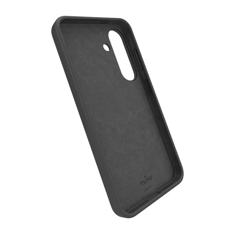 Puro Icon silikónové puzdro pre Samsung Galaxy S25+, čierne