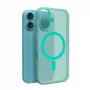 Puzdro Puro Daylight MagSafe zo silikónu pre iPhone 16, zelené