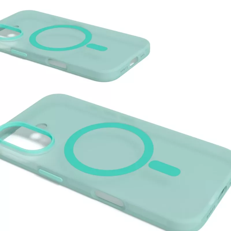 Puzdro Puro Daylight MagSafe zo silikónu pre iPhone 16, zelené