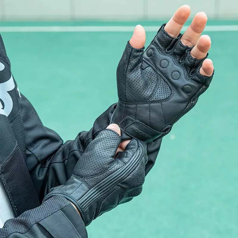 Rockbros 16220006005 motocyklové rukavice z ekokože, veľkosť XXL, čierne