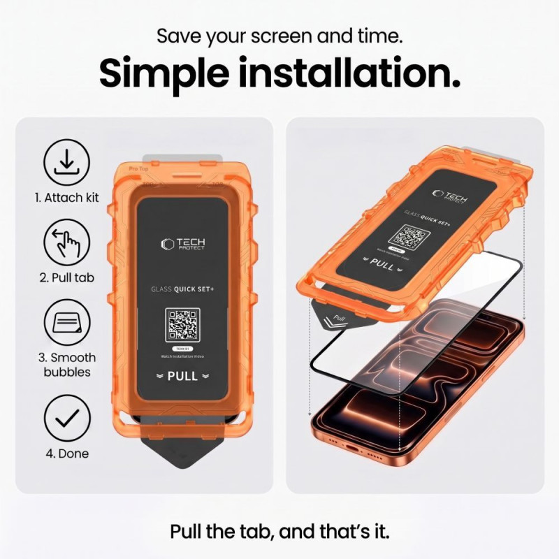 Tech-Protect Quick Set+ tvrdené sklo pre Google Pixel 9 / 9 Pro / 10 / 10 Pro / 11 / 11 Pro (2 ks), priehľadné