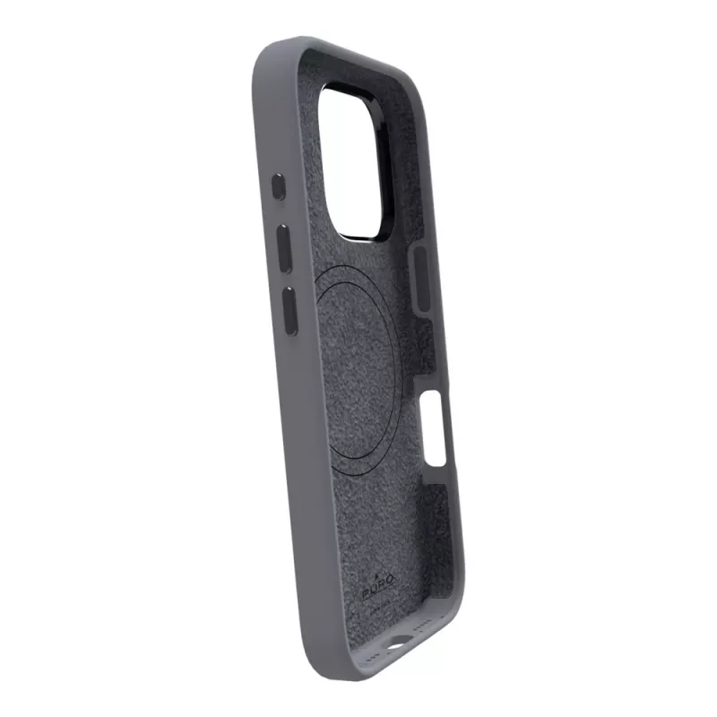 Puro Icon Mag Pro MagSafe silikónové puzdro pre iPhone 16 Pro Max, tmavosivé