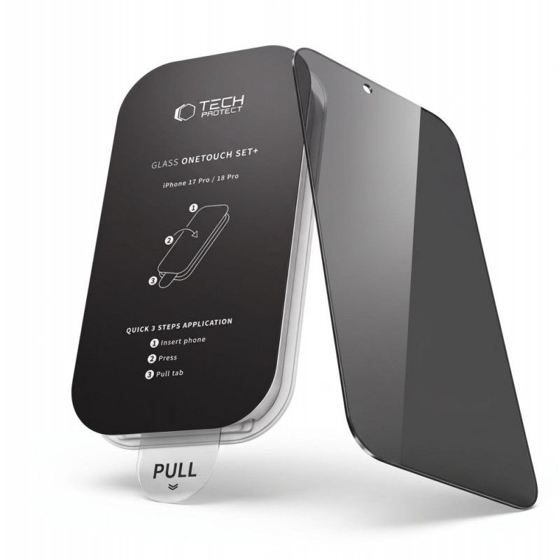 Tech-Protect OneTouch Set Spy+ súprava ochranného súkromného tvrdeného skla pre Apple iPhone 18 Pro Max (2 ks)