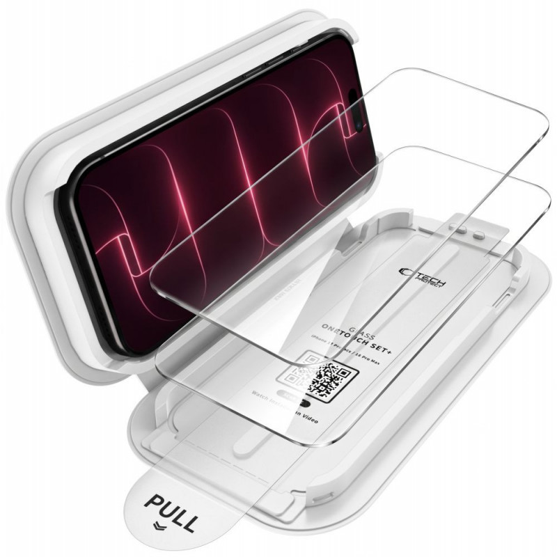 Tech-Protect OneTouch Set+ tvrdené sklo pre Apple iPhone 17 Pro Max / 18 Pro Max, priehľadné (2 ks)