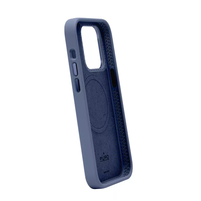 Puro Icon Mag Pro MagSafe silikónové puzdro pre Apple iPhone 15 Pro Max, tmavomodré