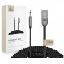 Tech-Protect Ultraboost AU04 Bluetooth 6.0 audio adaptér s AUX 3,5 mm, sivý