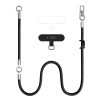 Tech-Protect C10S Rope crossbody & zápästný popruh na telefón, čierna/titán
