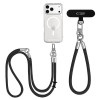 Tech-Protect C10S Rope crossbody & zápästný popruh na telefón, čierna/titán