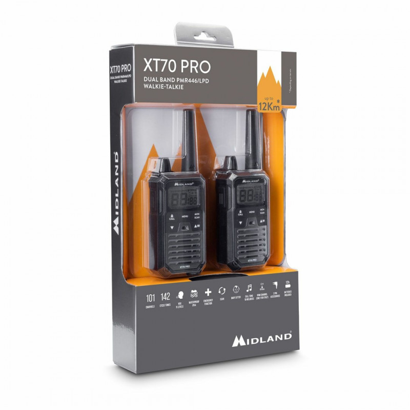 Midland XT70 Pro Duo vysielačka, čierna