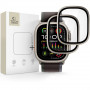 Tech-Protect Glass Ring tvrdené sklo pre Apple Watch Ultra 49 mm, strieborné a čierne (2 ks)