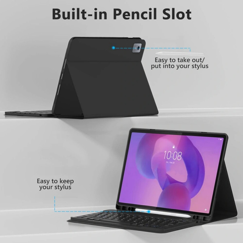 Tech-Protect SmartCase Pen + Keyboard pre Lenovo Idea Tab Plus 12.1 (TB-361), čierna