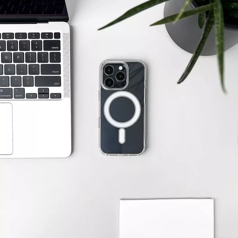 Hurtel Priehľadné puzdro s rohovou ochranou kompatibilné s MagSafe pre iPhone Air, priehľadné