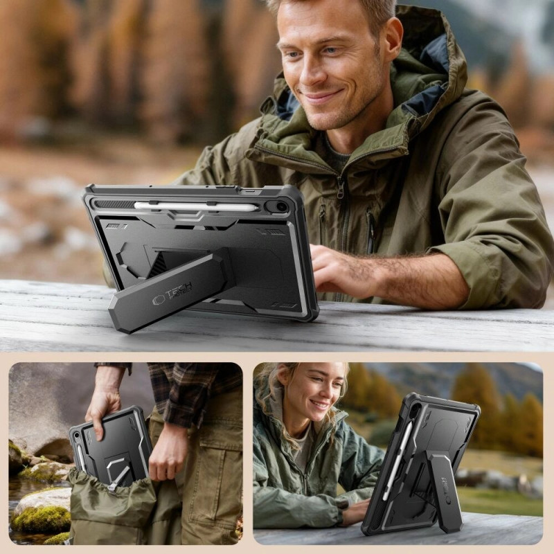 Tech-Protect Kevlar Pro puzdro na tablet pre Samsung Galaxy Tab S9 11.0 / S10 FE / S10 Lite 10.9 (X710 / X716B / X520 / X526 / X400 / X406B), čierne