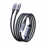 UGREEN L533 2in1 kábel USB-C, USB-C na 2x USB-C PD 140W, 2 m, čierny