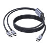 UGREEN L533 2in1 kábel USB-C, USB-C na 2x USB-C PD 140W, 2 m, čierny