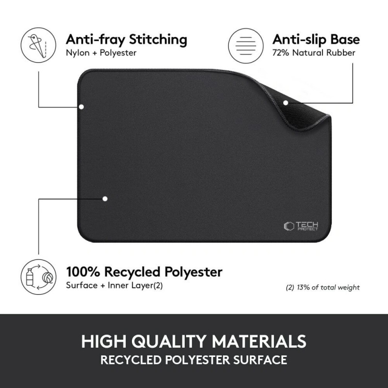 Podložka pod myš Tech-Protect A100 35x25 cm, čierna