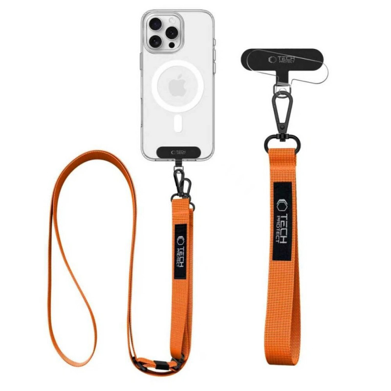 Tech-Protect C6S Rope Crossbody šnúrka na telefón cez telo, Cosmic Orange