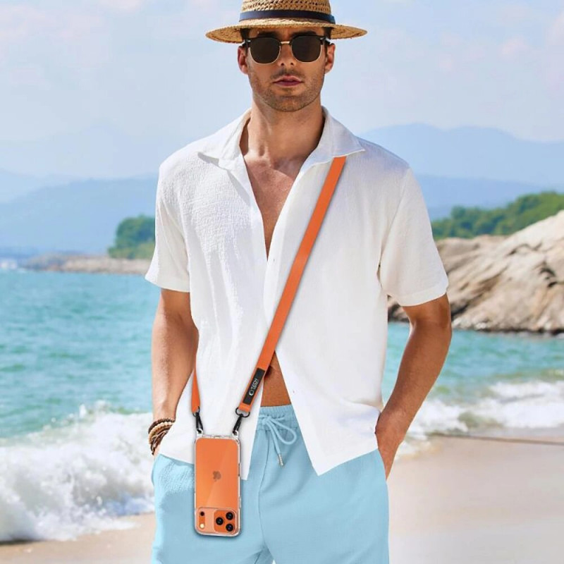 Tech-Protect C6S Rope Crossbody šnúrka na telefón cez telo, Cosmic Orange