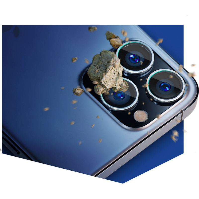 Ochranné sklo na objektív fotoaparátu 3MK Lens Protection Pro Apple iPhone 14, 3MK3951, strieborné