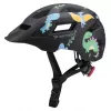 Detská cyklistická prilba Wozinsky s odnímateľným štítom, veľkosť XS (48-52 cm), čierna