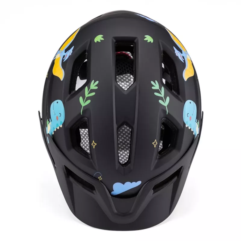 Detská cyklistická prilba Wozinsky s odnímateľným štítom, veľkosť XS (48-52 cm), čierna
