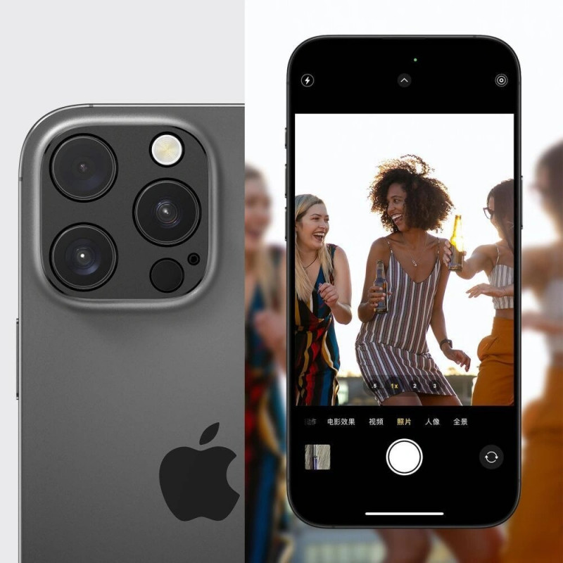 Tech-Protect Camalloy Fit+ kryt na fotoaparát pre Apple iPhone 17 Pro Max, Cosmic Orange