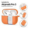 Tech-Protect Silikónové puzdro Hook pre Apple AirPods Pro 3, Cosmic Orange