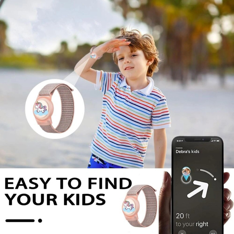 Tech-Protect Nylon For Kids remienok pre Apple AirTag 1 / 2, Magic Pony