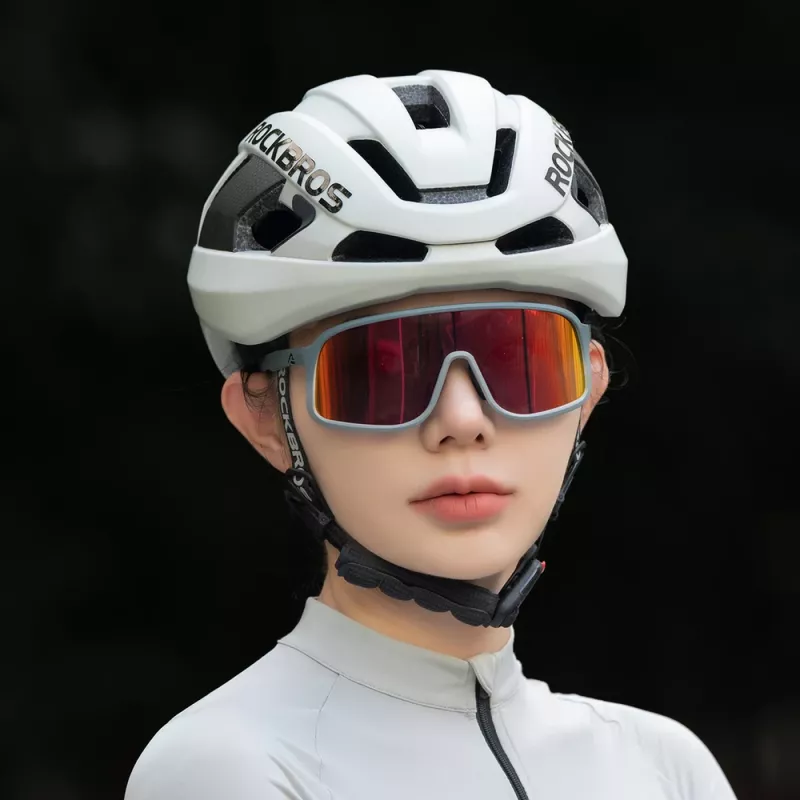 Rockbros LK-15 cyklistická prilba z karbónových vlákien 58-62cm, svetlosivá