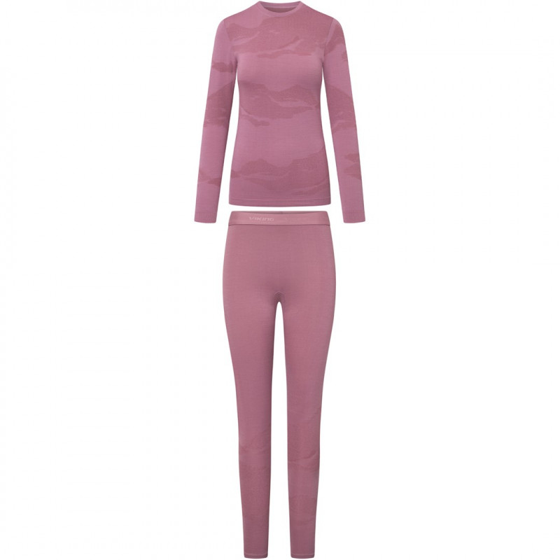 Viking Gasher Lady Set Merino dámska spodná bielizeň, ružová, S