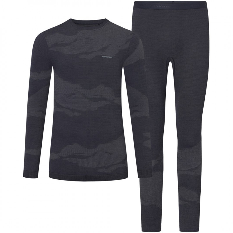 VIKING Gasher Man Set Merino pánske spodné prádlo, veľkosť XL, tmavomodrá