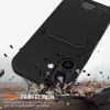 Marka Niezdefiniowana Puzdro TPU pre iPhone 17 s držiakom na karty a crossbody šnúrkou, čierne