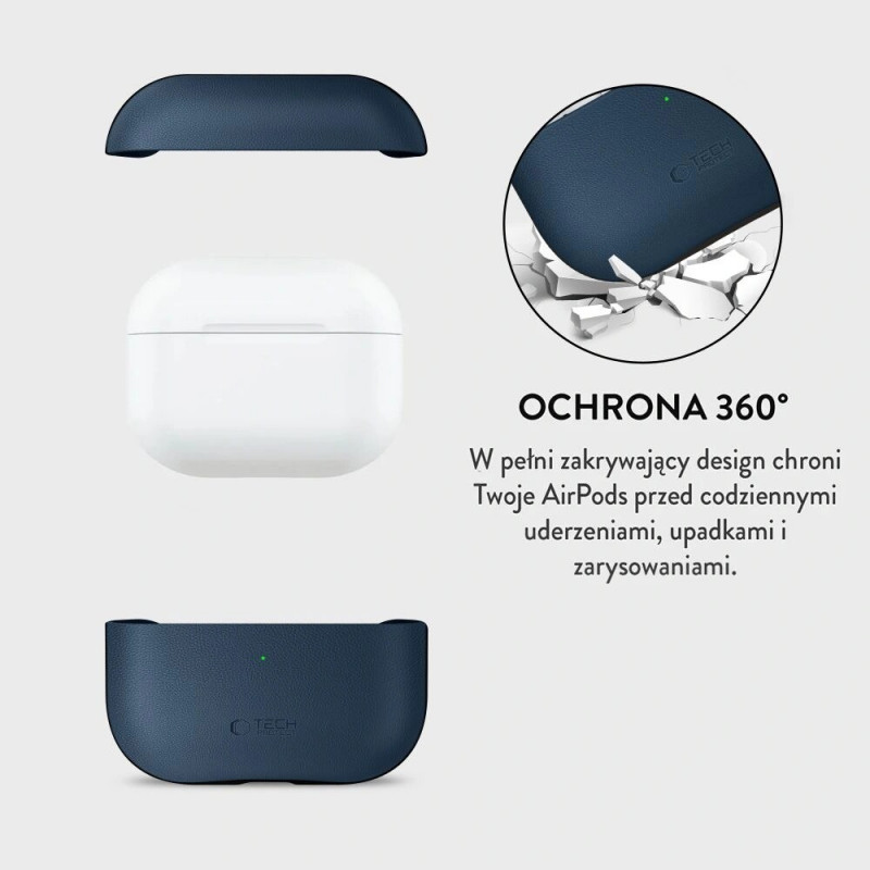 Tech-Protect NaturalFit puzdro pre Apple AirPods Pro 3, námornícka modrá