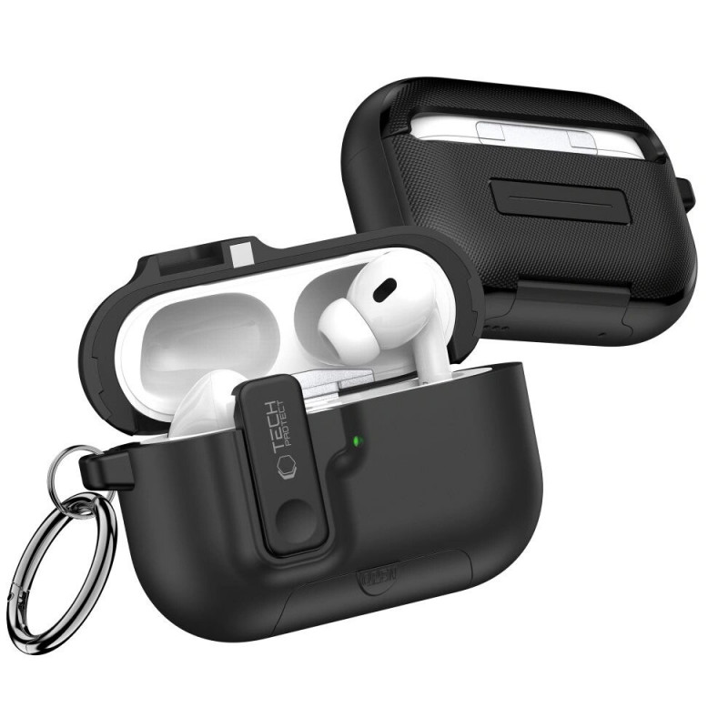 Tech-Protect Puzdro Slim Hook pre Apple AirPods Pro 3, čierne