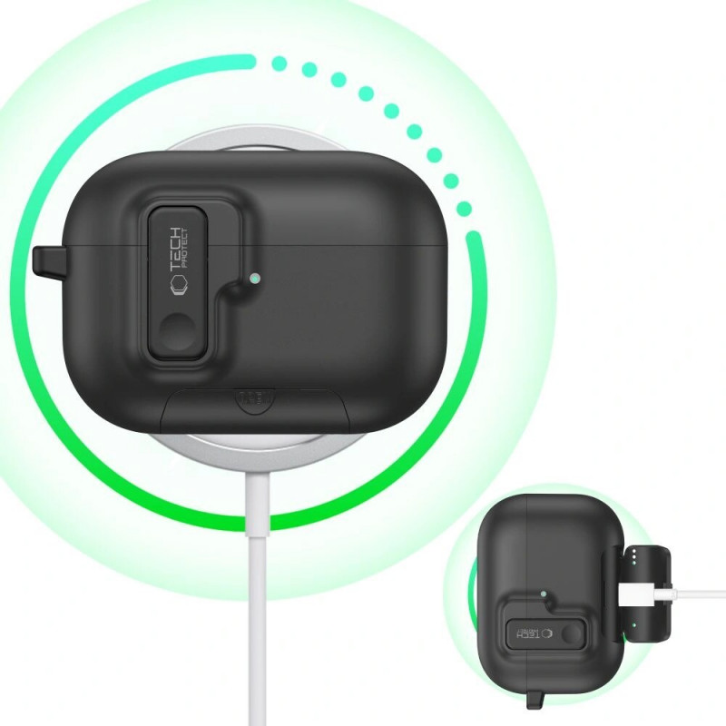 Tech-Protect Puzdro Slim Hook pre Apple AirPods Pro 3, čierne