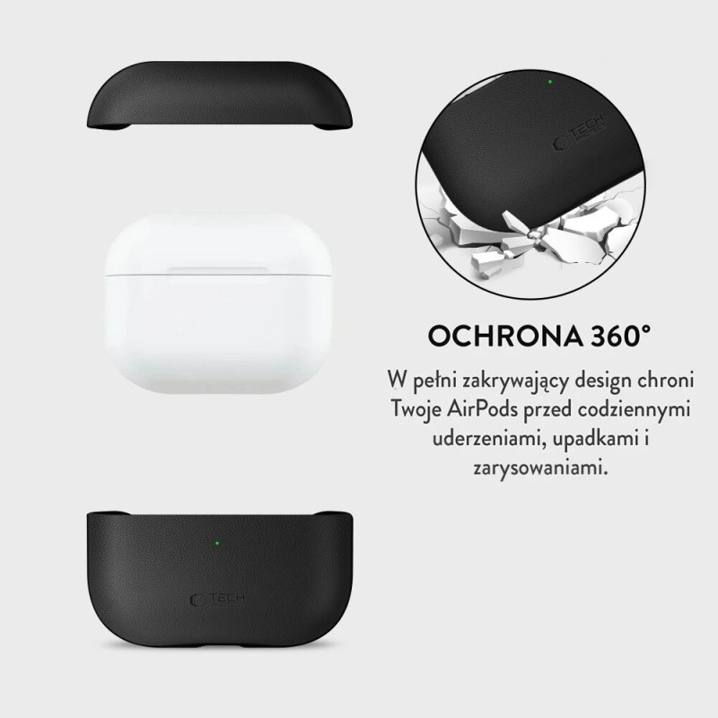 Tech-Protect NaturalFit puzdro pre Apple AirPods Pro 3, čierne